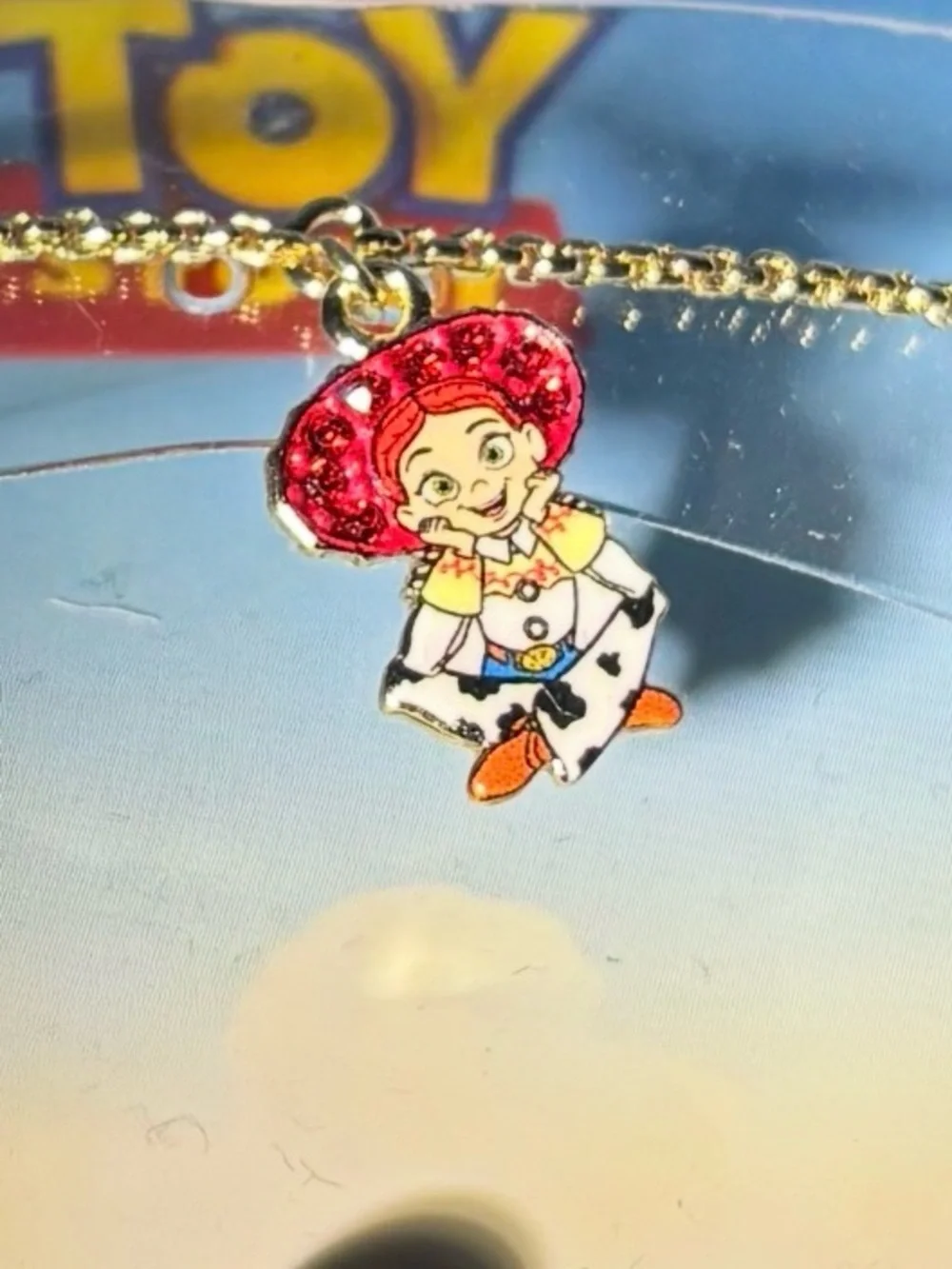Disney Pixar Collection Toy Story Jessie Gold Tone Charm Bracelet NIB